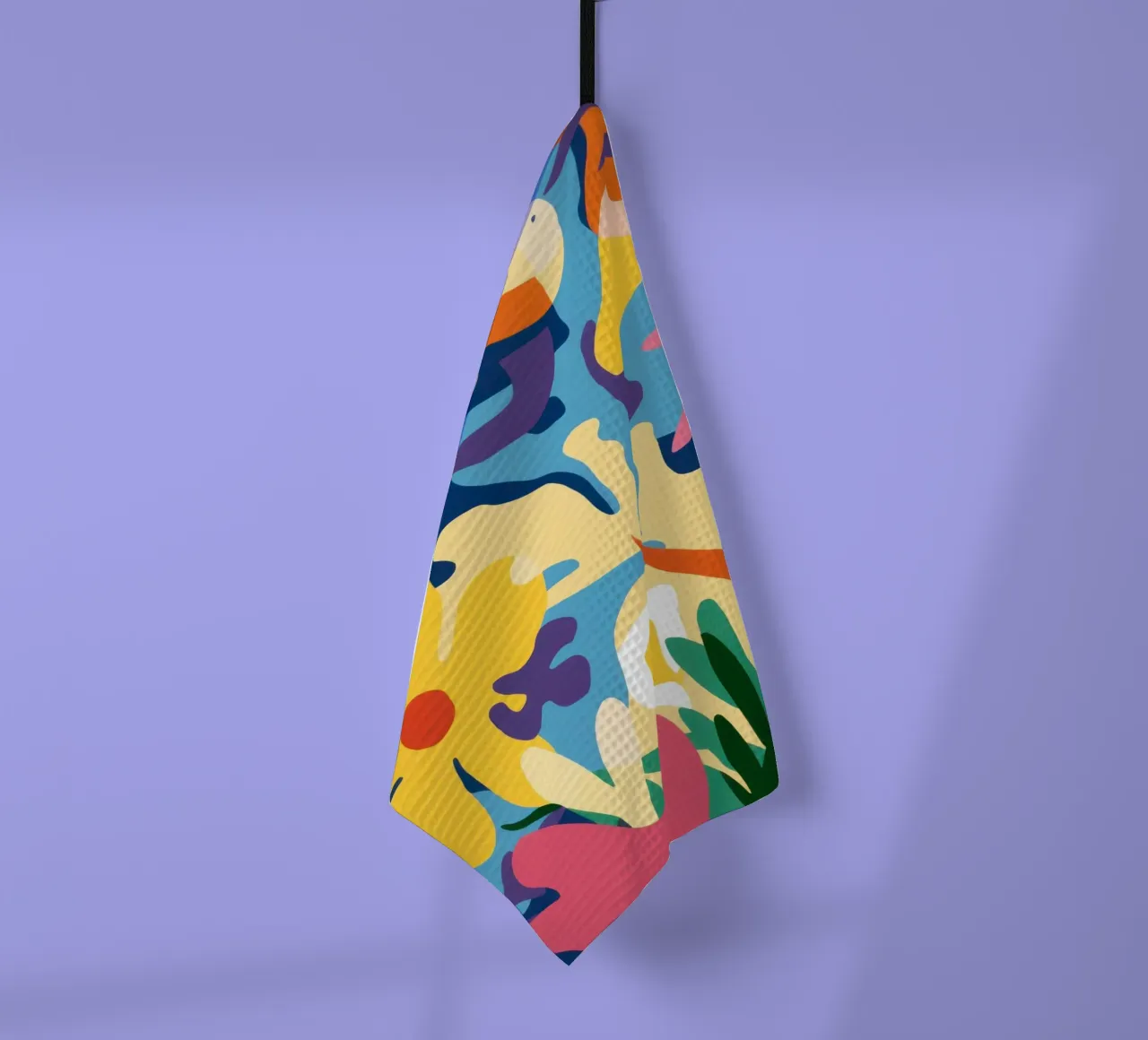 Abstracte Bloemen Symfonie theedoek van Mythy Brush