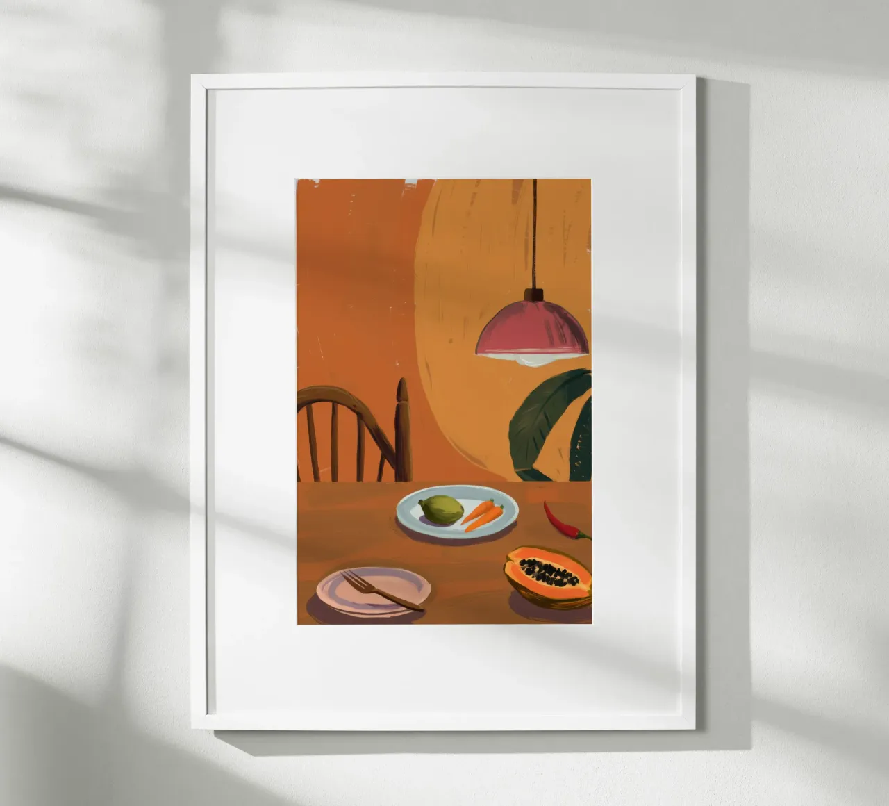 Piatto di papaya del mattino poster da Giant Foxs