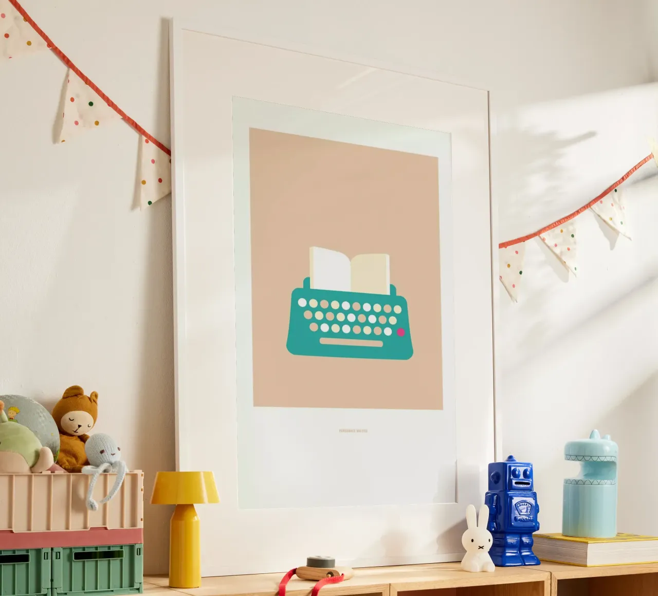 Paperback Writer poster con telaio in legno da Christophe Gowans