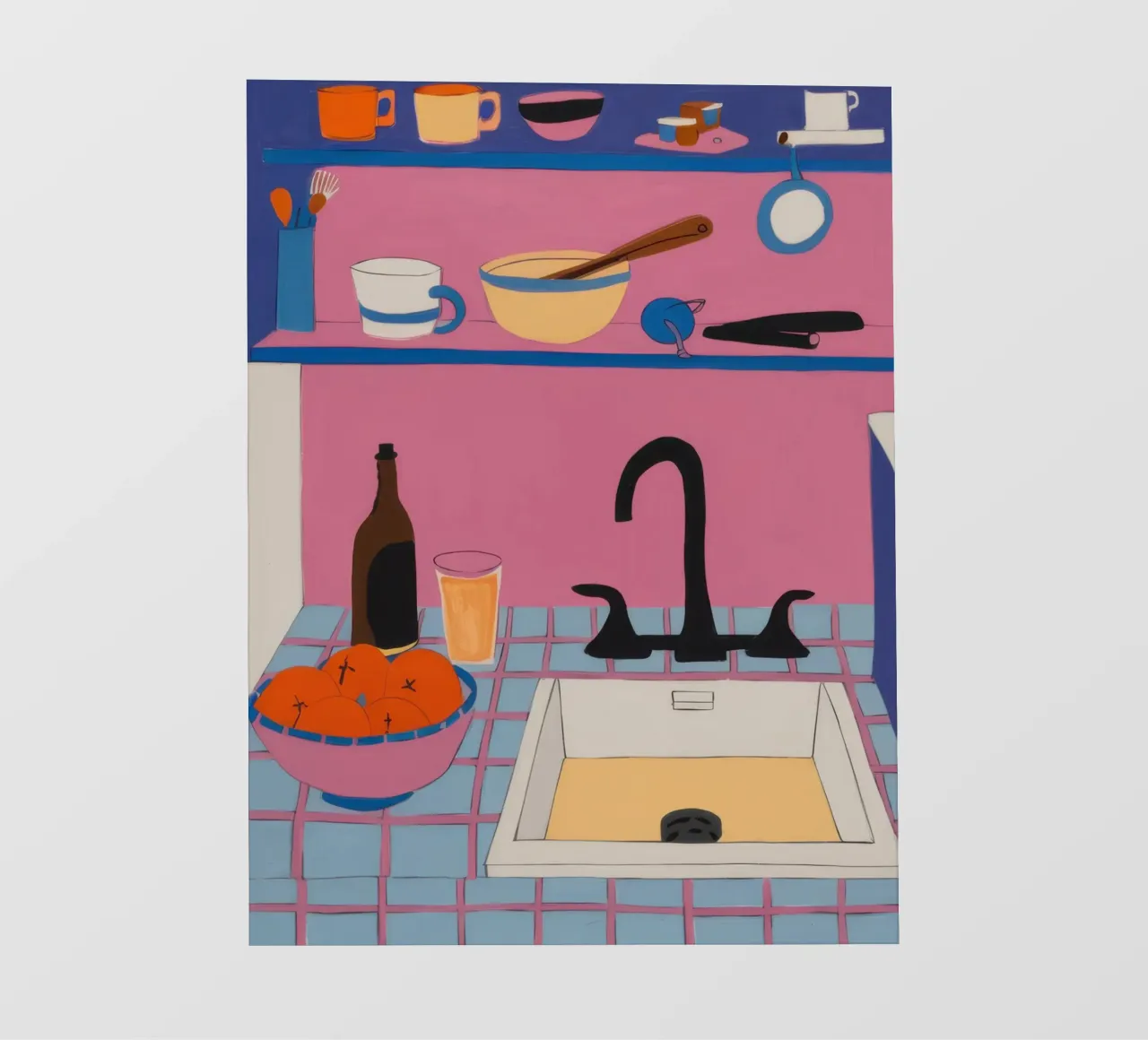 Cucina Disordine colorato telo in pvc da Prism Ritual