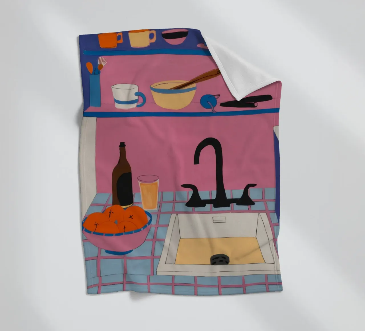 Cucina Disordine colorato coperta in pile da Prism Ritual