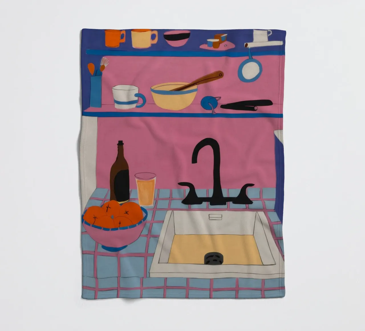 Cucina Disordine colorato coperta in pile da Prism Ritual