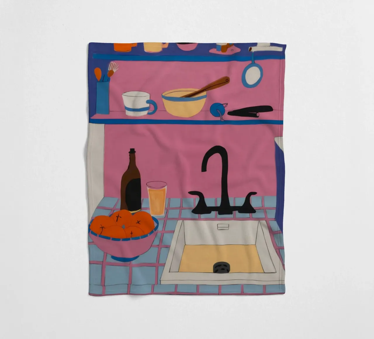 Cucina Disordine colorato coperta in pile da Prism Ritual