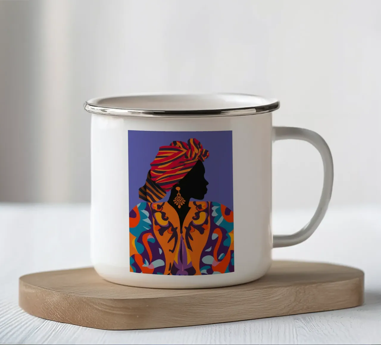 Regale in turbante tazza in smalto da Flock Reverie