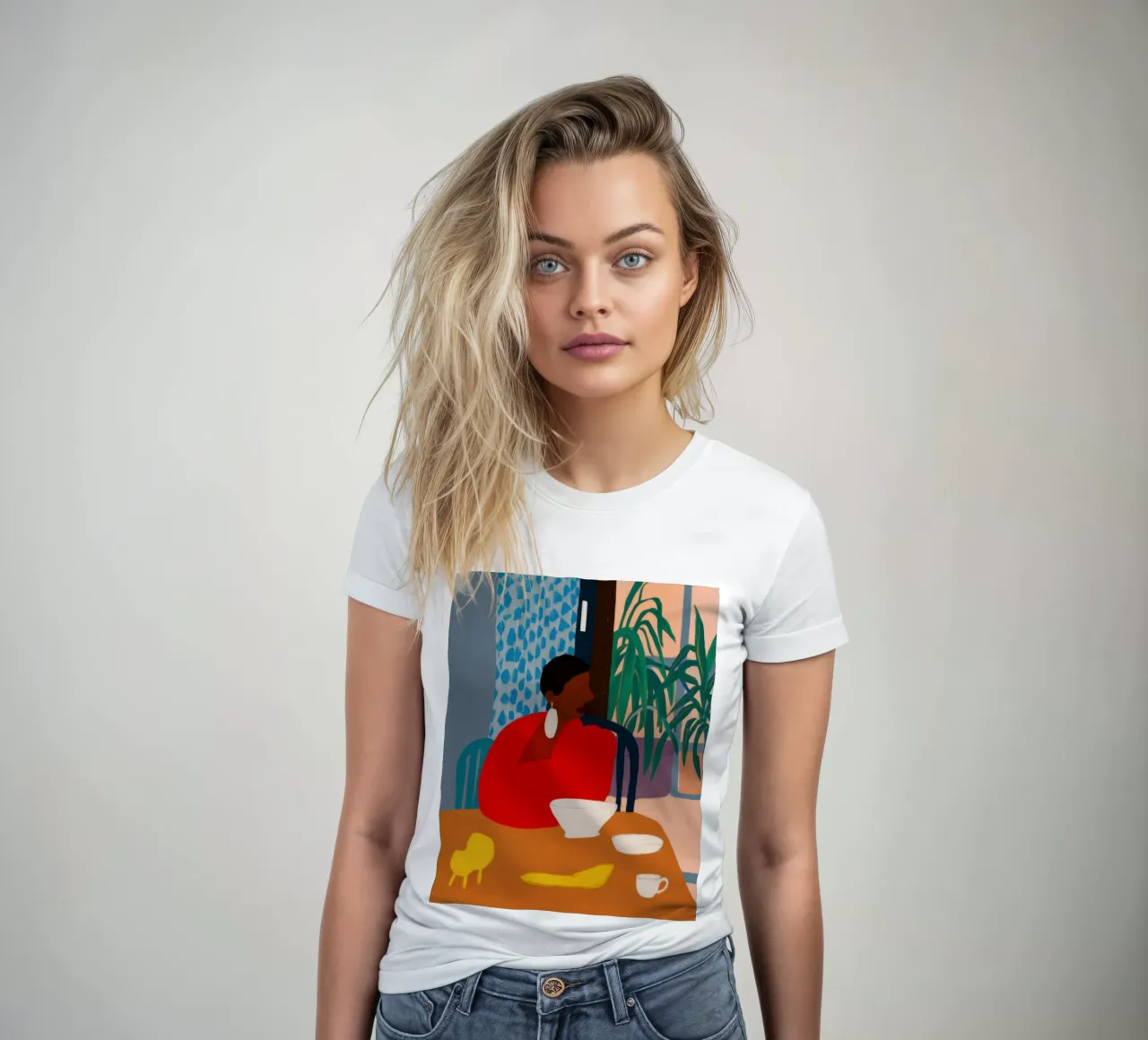 Contemplación matinal carmesí camiseta de mujer de Prism Ritual