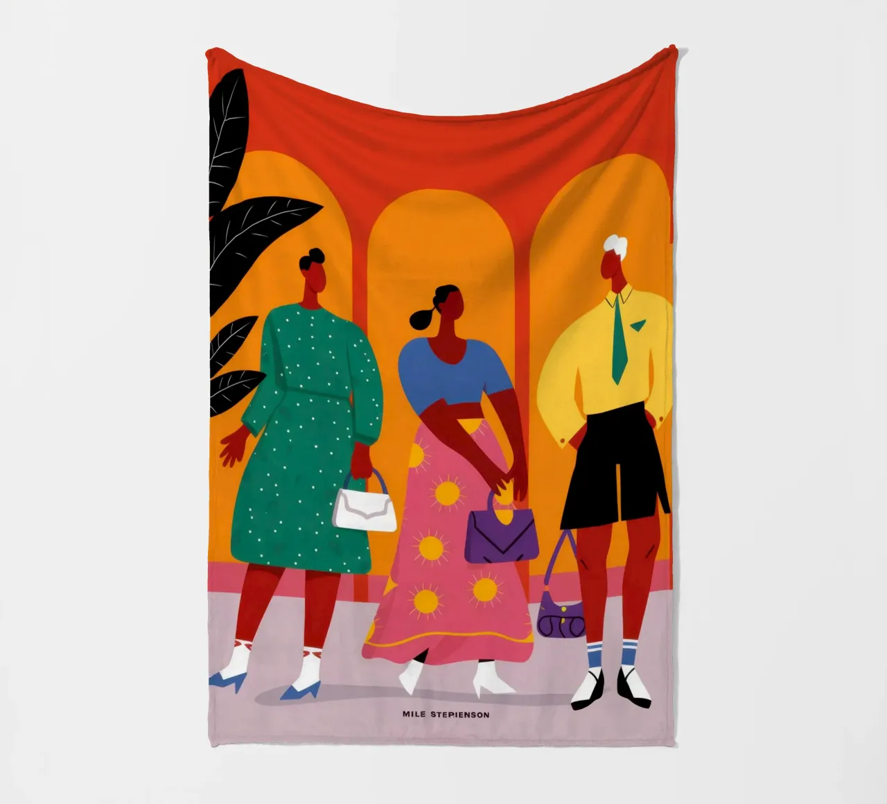 The Fashionable Trio fleece blanket by Mythy Brush
