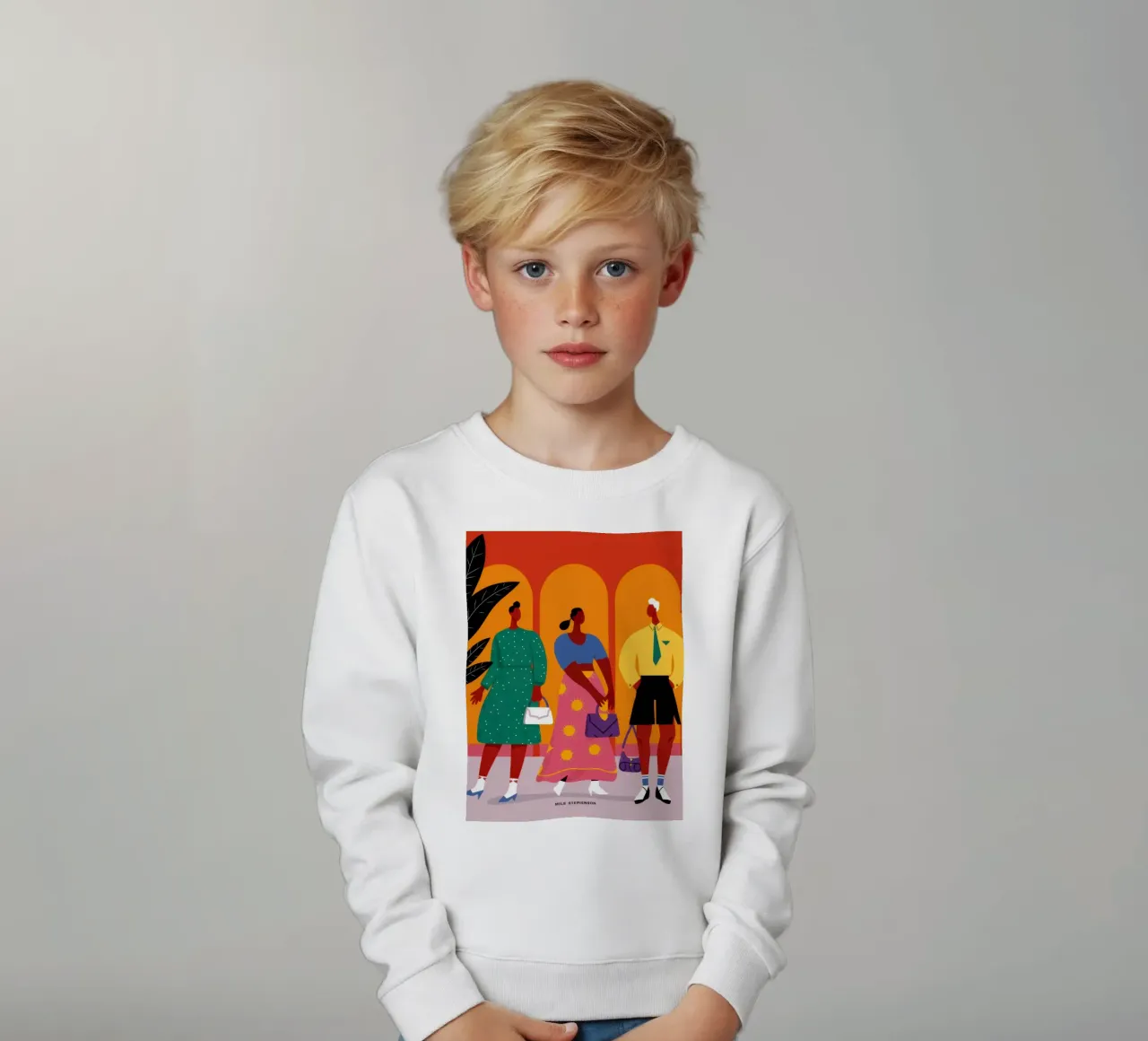The Fashionable Trio kids sweatshirt by Mythy Brush