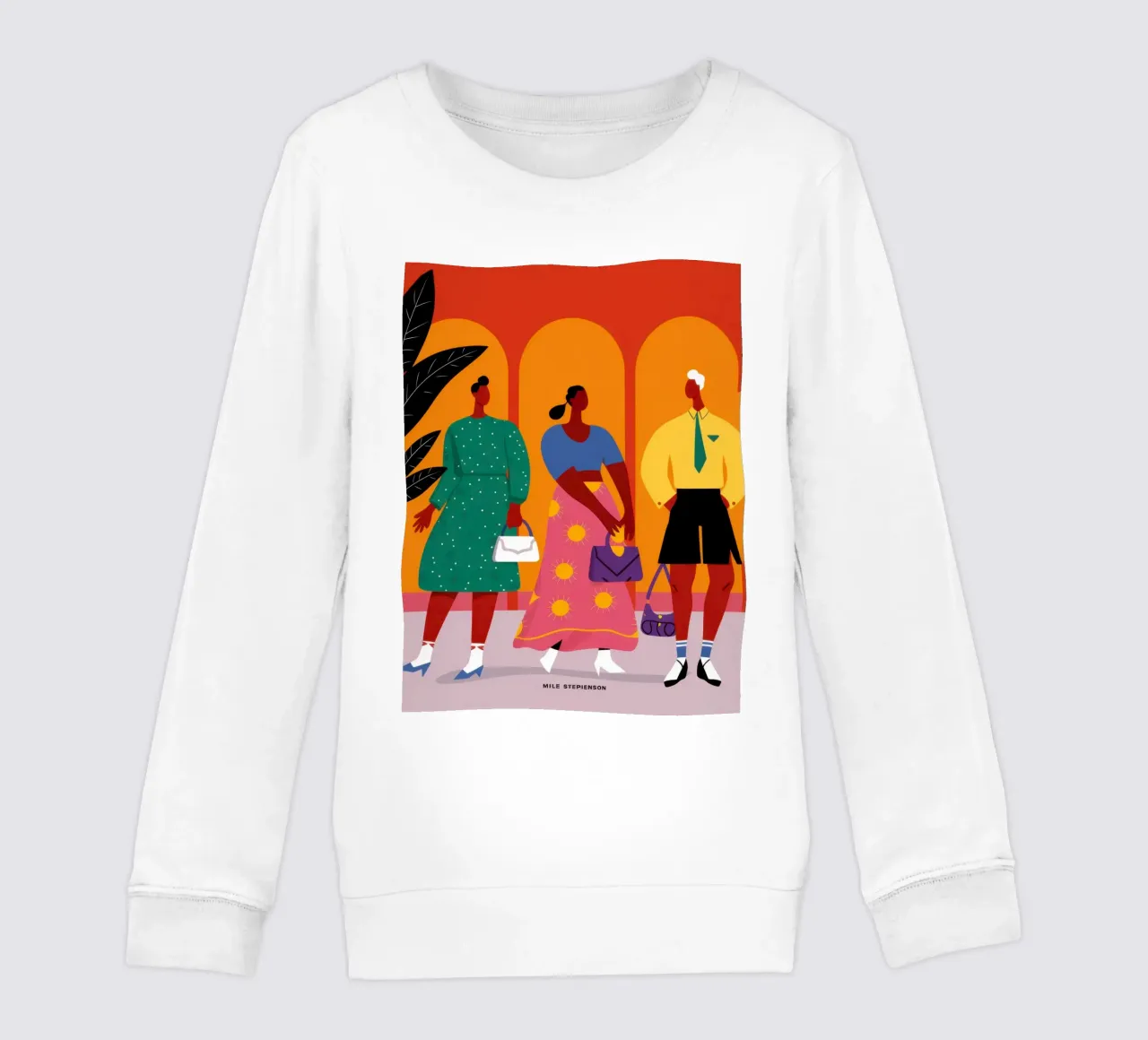 The Fashionable Trio kids sweatshirt by Mythy Brush