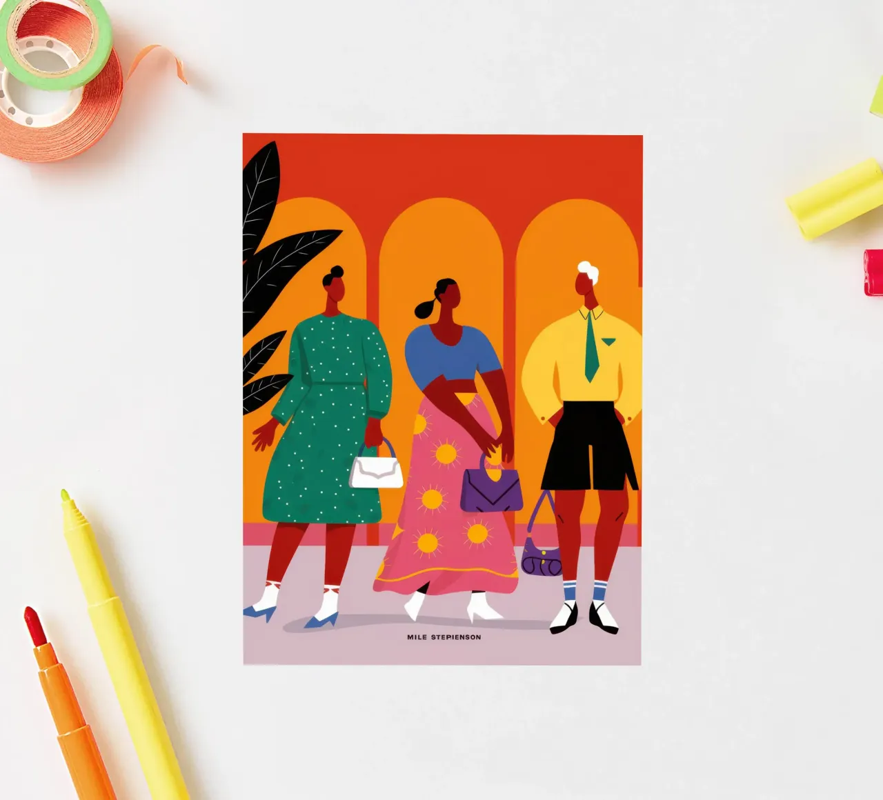 The Fashionable Trio sticker by Mythy Brush