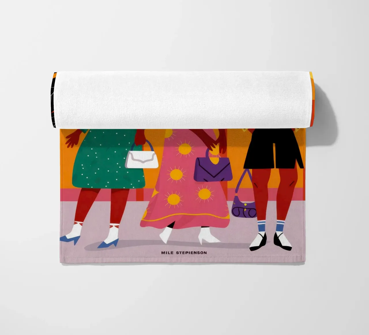 The Fashionable Trio beach towel by Mythy Brush
