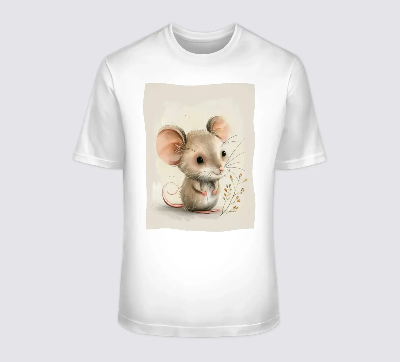 Simpatico personaggio di topo in piedi sulle zampe posteriori t-shirt da DesignDoodle