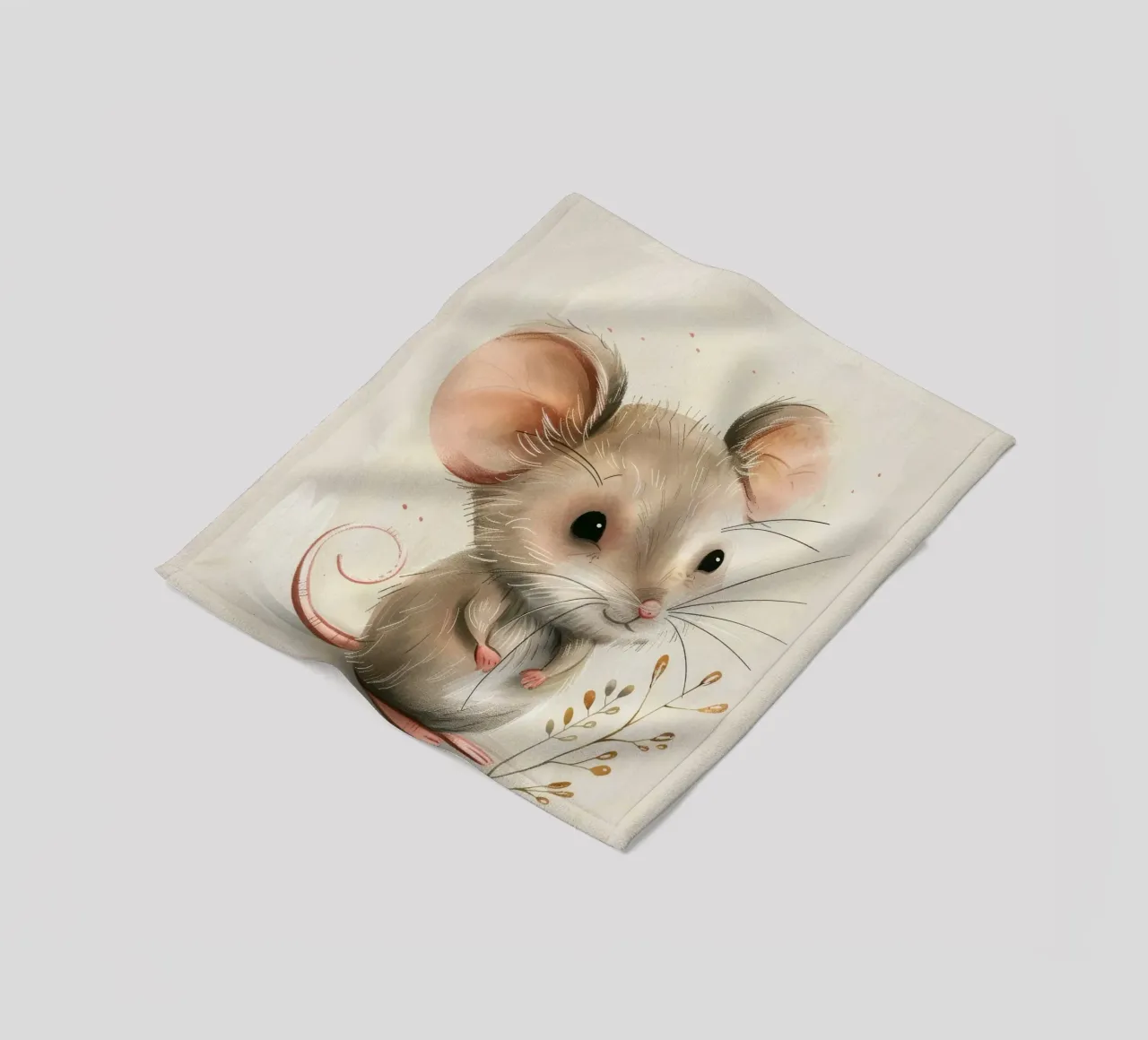 Simpatico personaggio di topo in piedi sulle zampe posteriori coperta in pile da DesignDoodle