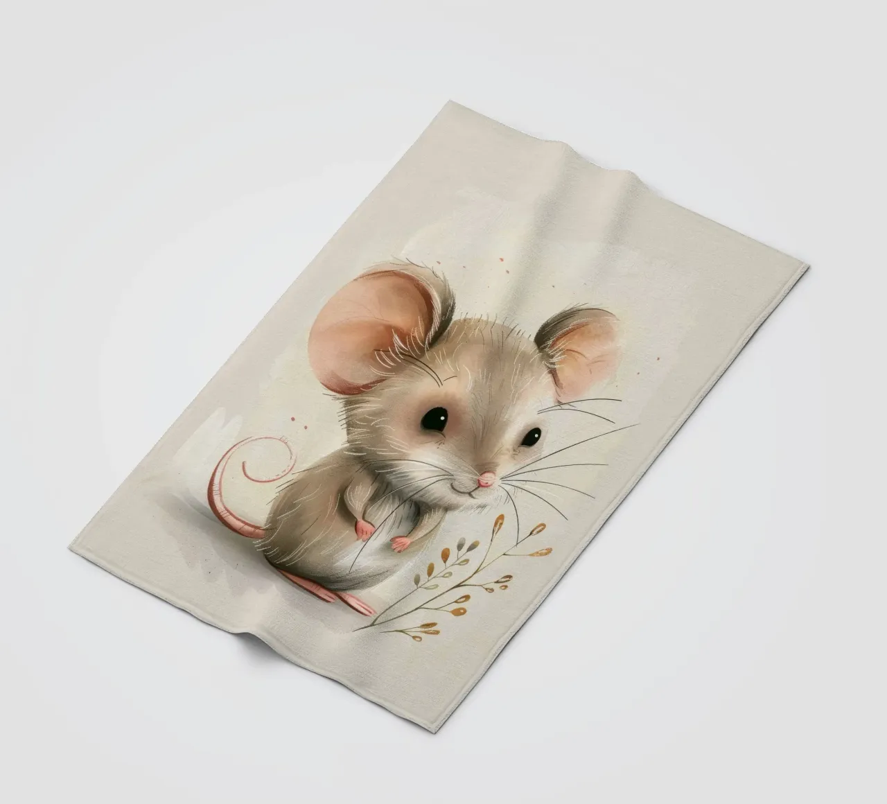 Simpatico personaggio di topo in piedi sulle zampe posteriori coperta in pile da DesignDoodle