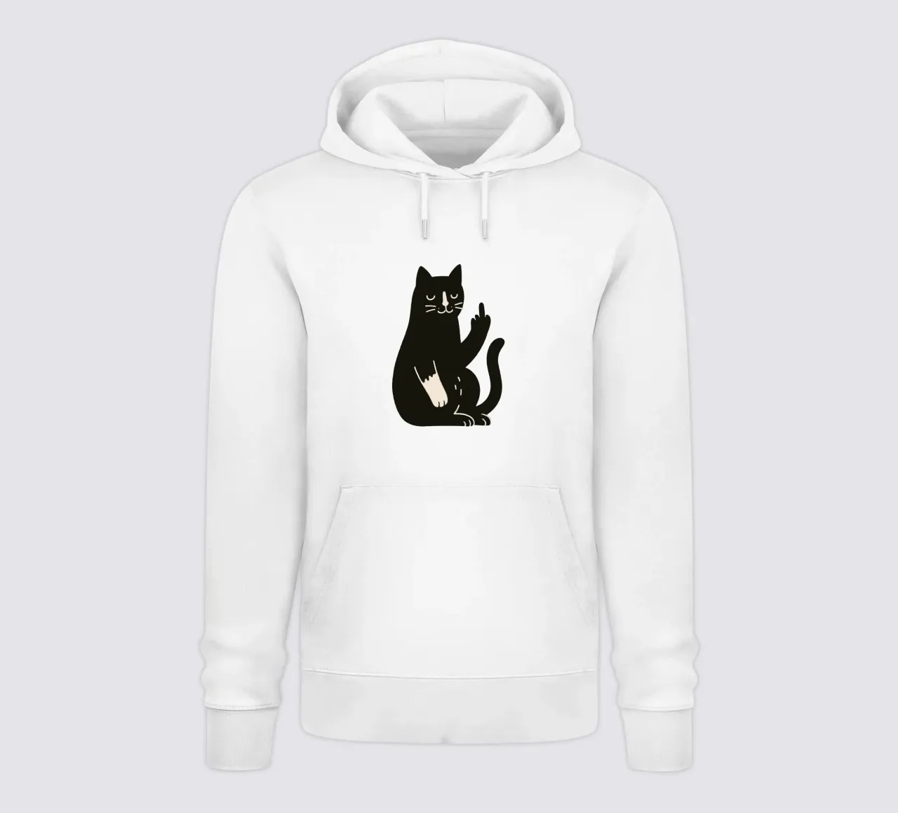 Zero F*cks Given - Cattitude Overload felpa con cappuccio da KUNSTstück