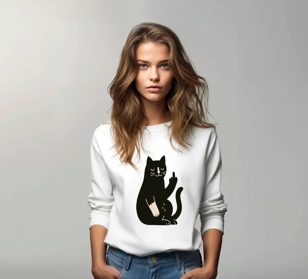 Zero F*cks Given - Cattitude Overload Sweatshirt von KUNSTstück