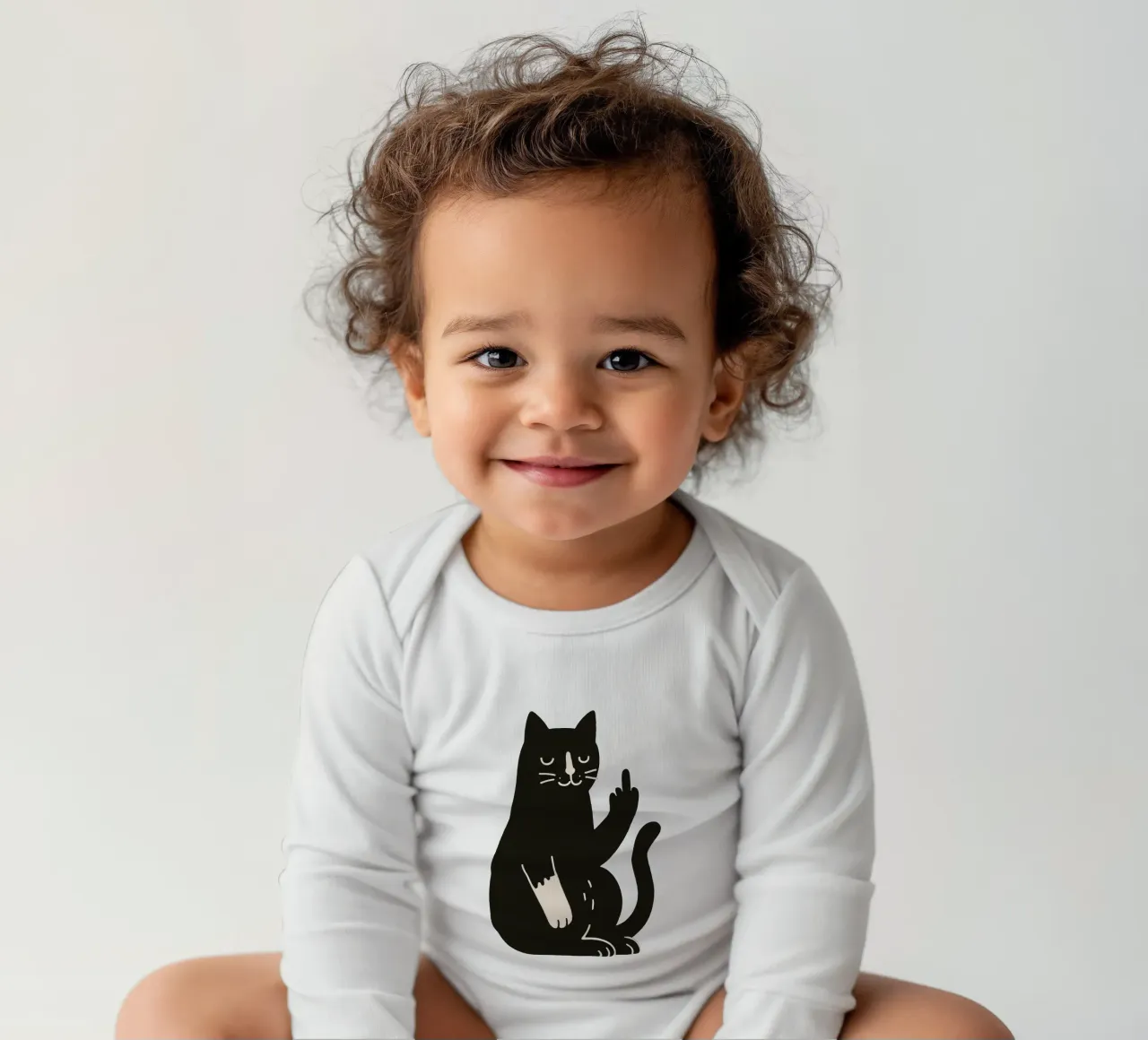 Zero F*cks Given - Cattitude Overload body neonato maniche lunghe da KUNSTstück