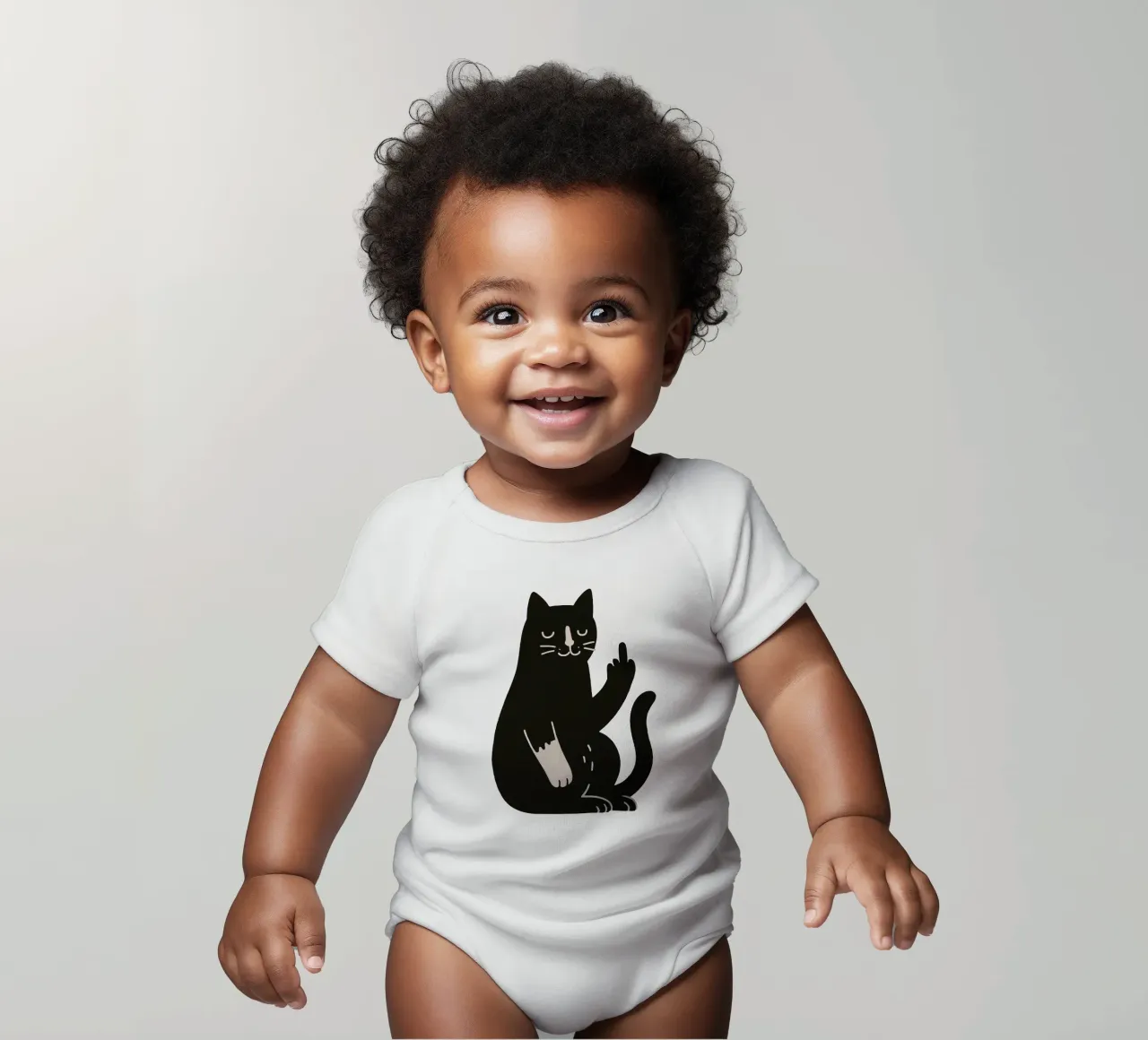 Zero F*cks Given - Cattitude Overload body neonato maniche corte da KUNSTstück
