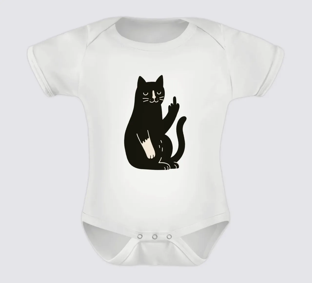 Zero F*cks Given - Cattitude Overload body neonato maniche corte da KUNSTstück