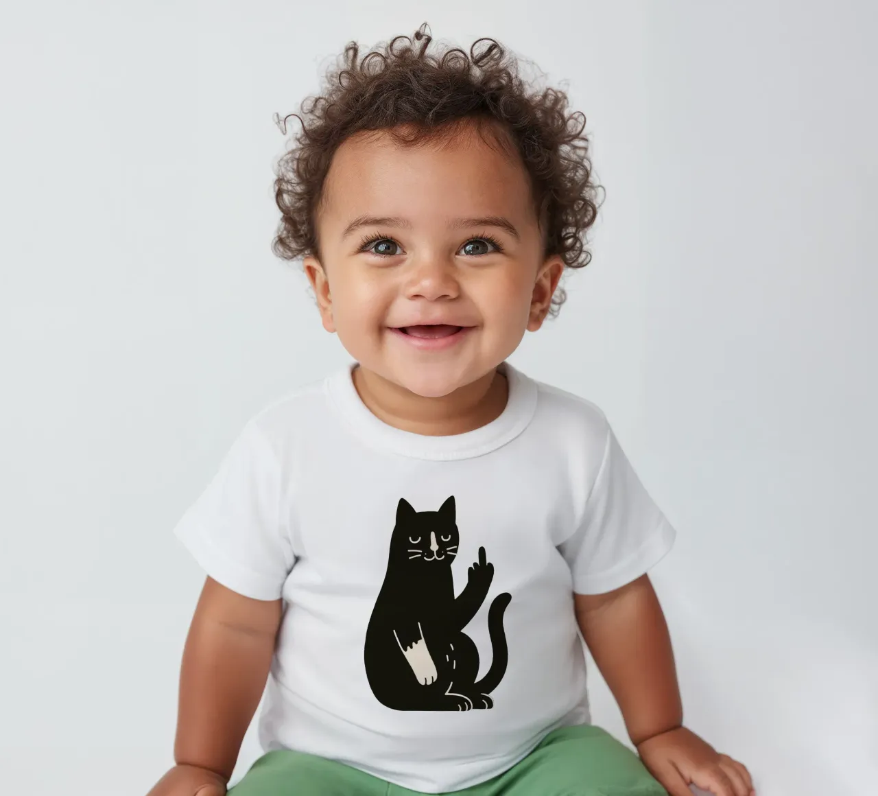 Zero F*cks Given - Cattitude Overload baby t-shirt by KUNSTstück