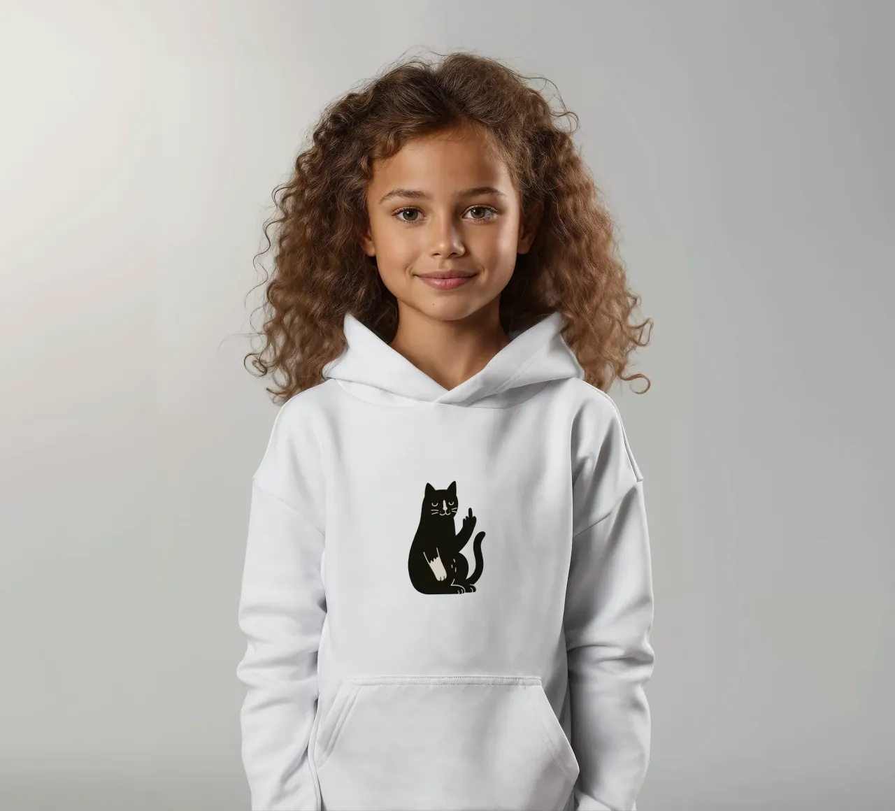 Zero F*cks Given - Cattitude Overload felpa bambino con cappuccio da KUNSTstück