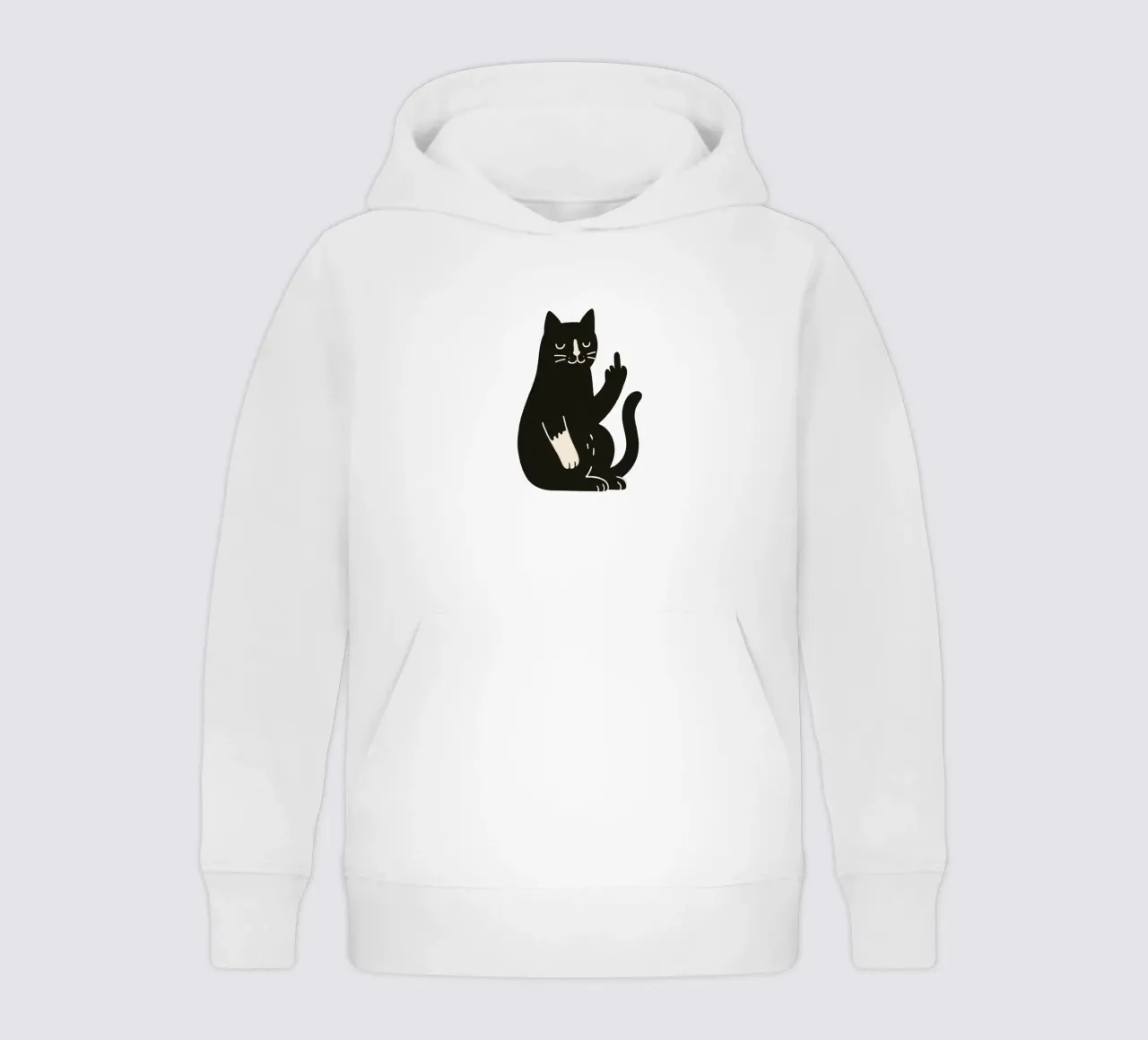 Zero F*cks Given - Cattitude Overload felpa bambino con cappuccio da KUNSTstück