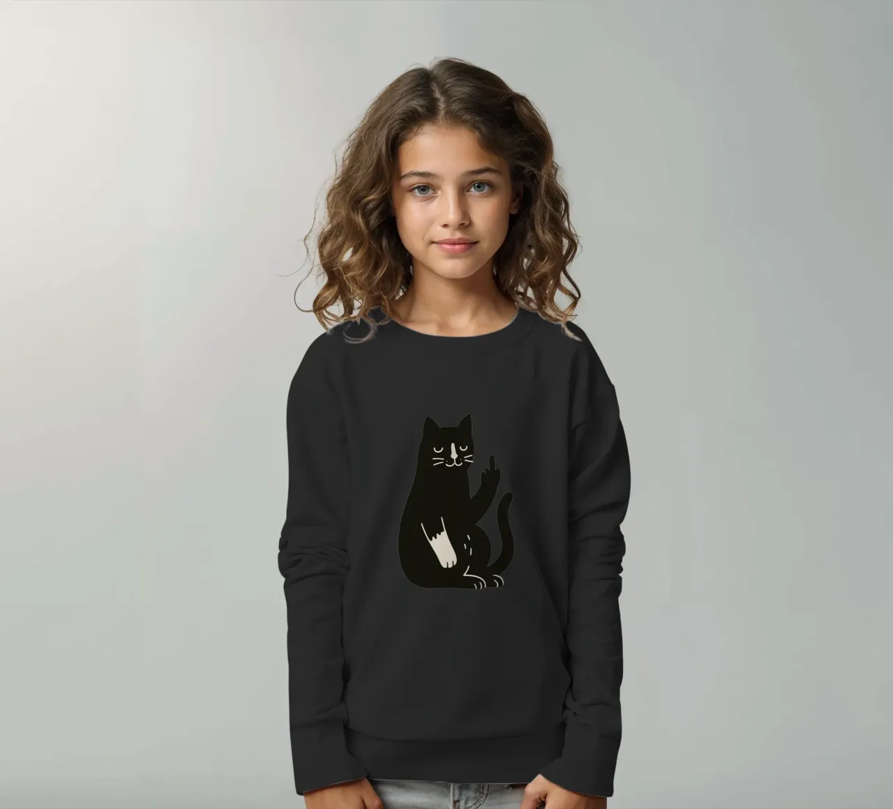 Zero F*cks Given - Cattitude Overload Kinder Sweatshirt von KUNSTstück