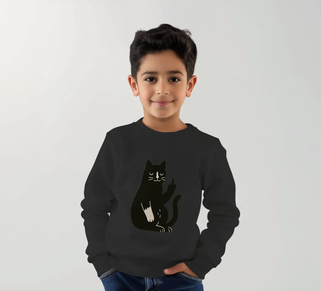 Zero F*cks Given - Cattitude Overload Kinder Sweatshirt von KUNSTstück