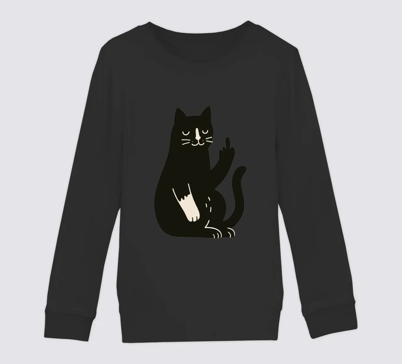 Zero F*cks Given - Cattitude Overload Kinder Sweatshirt von KUNSTstück