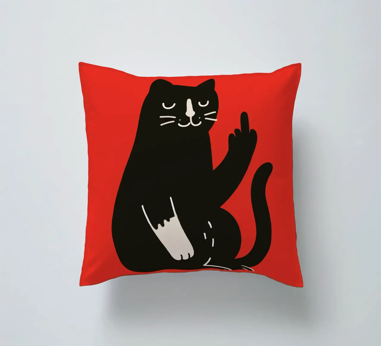 Zero F*cks Given - Cattitude Overload cuscino da KUNSTstück