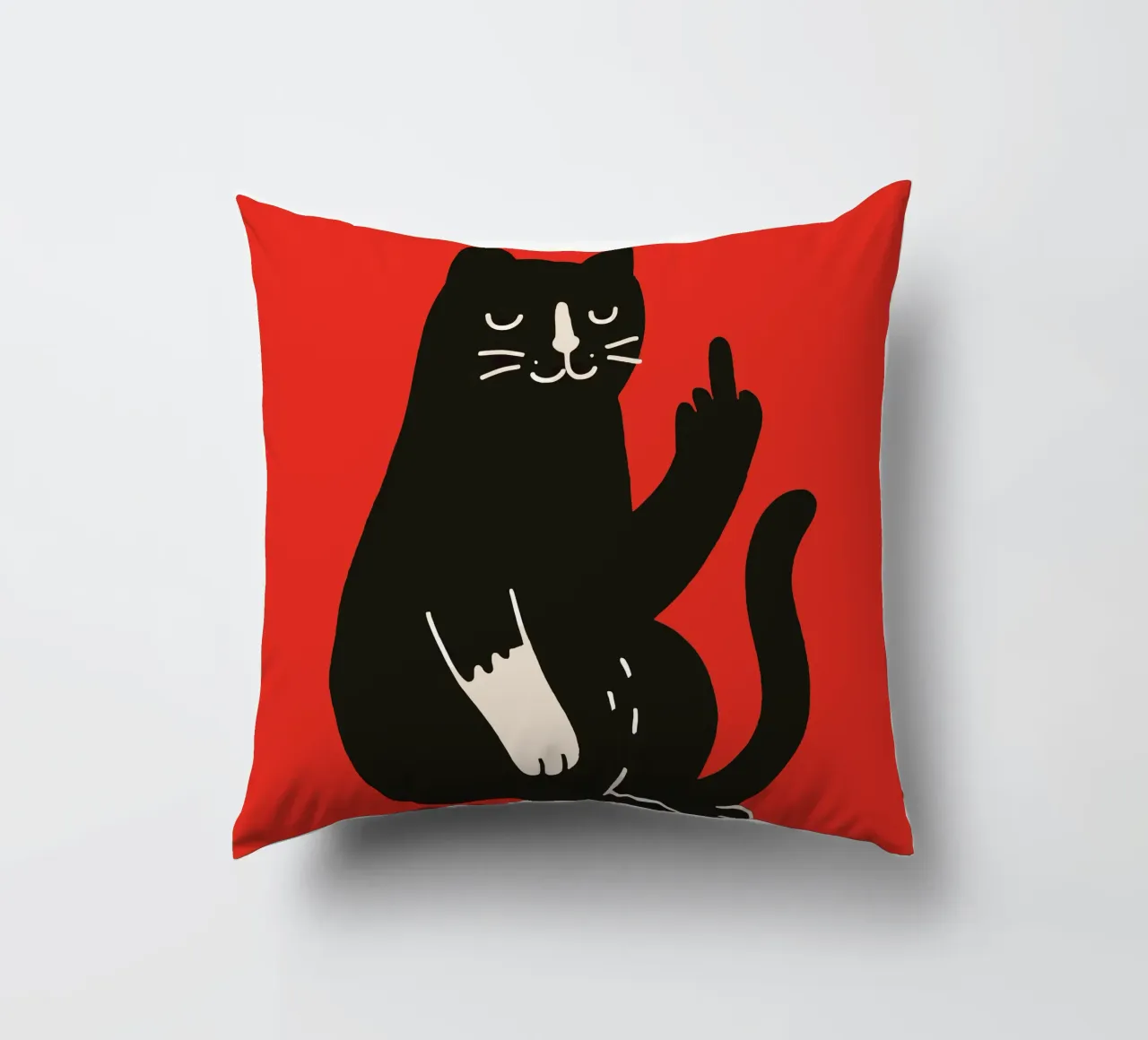 Zero F*cks Given - Cattitude Overload cuscino da KUNSTstück