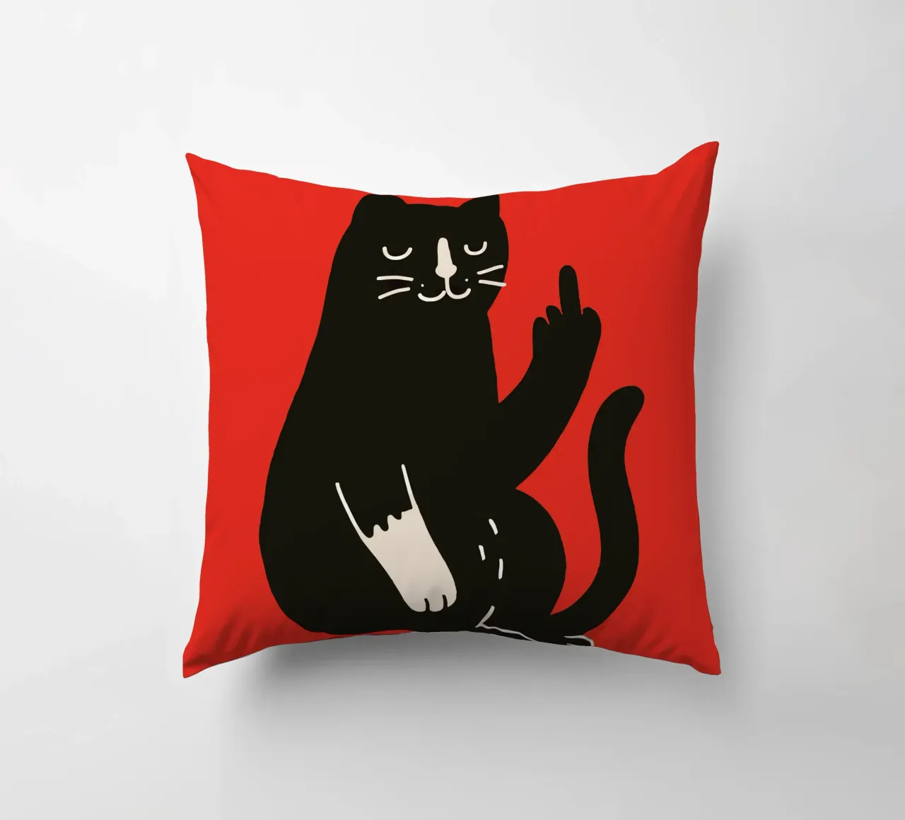 Zero F*cks Given - Cattitude Overload cuscino da KUNSTstück