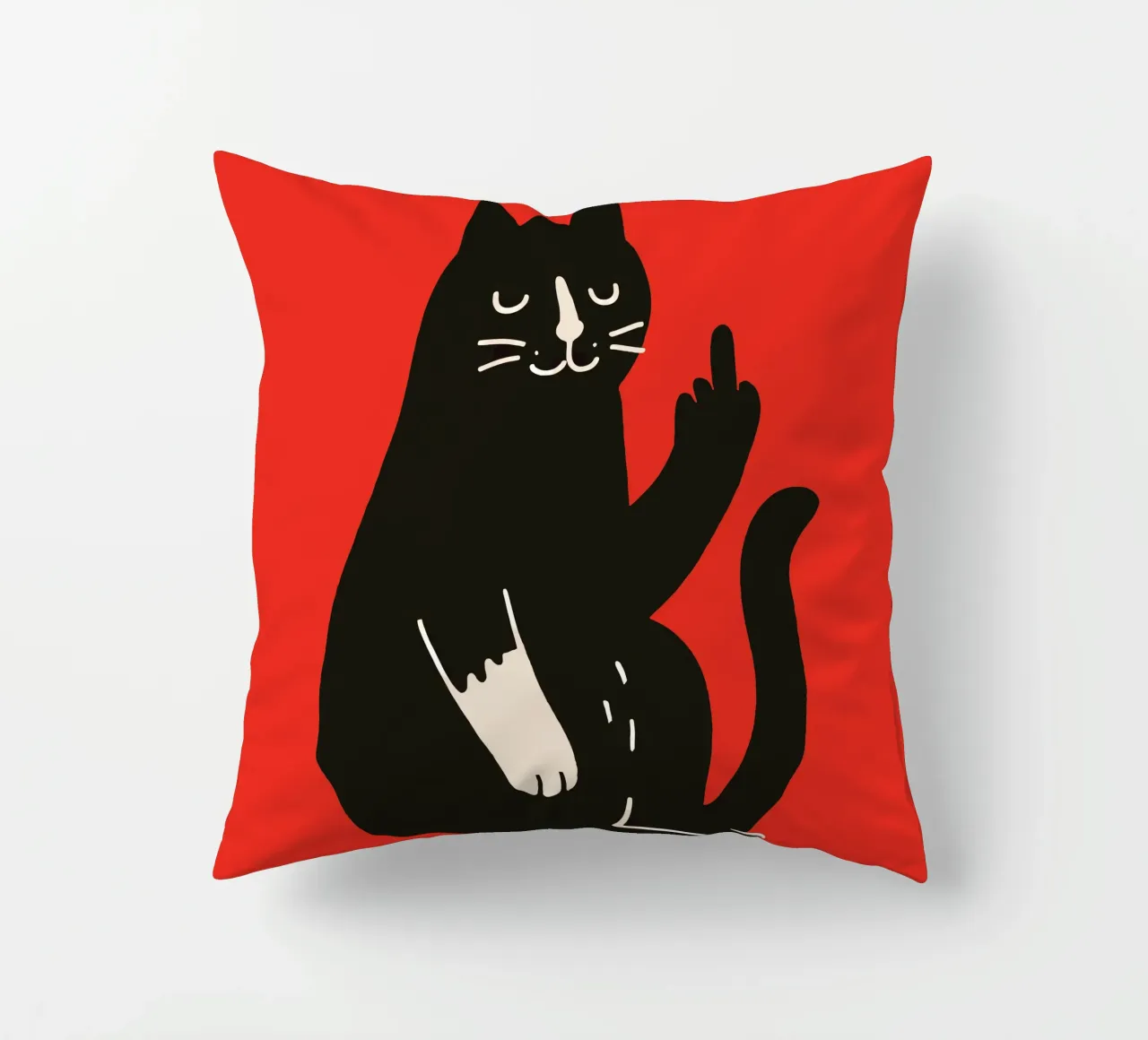 Zero F*cks Given - Cattitude Overload cuscino da KUNSTstück