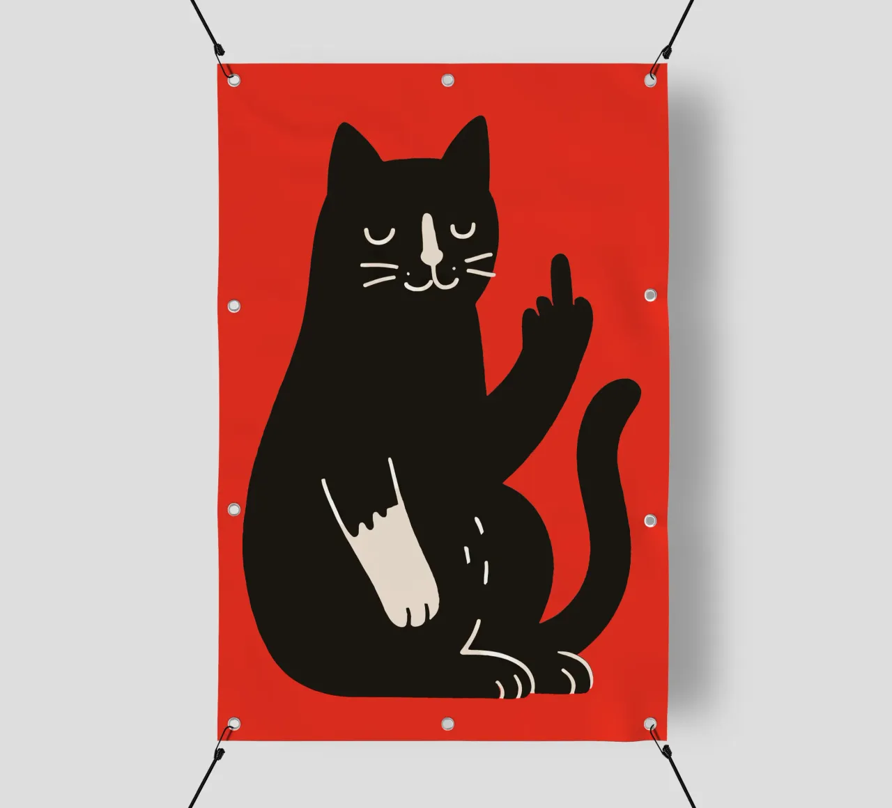 Zero F*cks Given - Cattitude Overload PVC Plane von KUNSTstück
