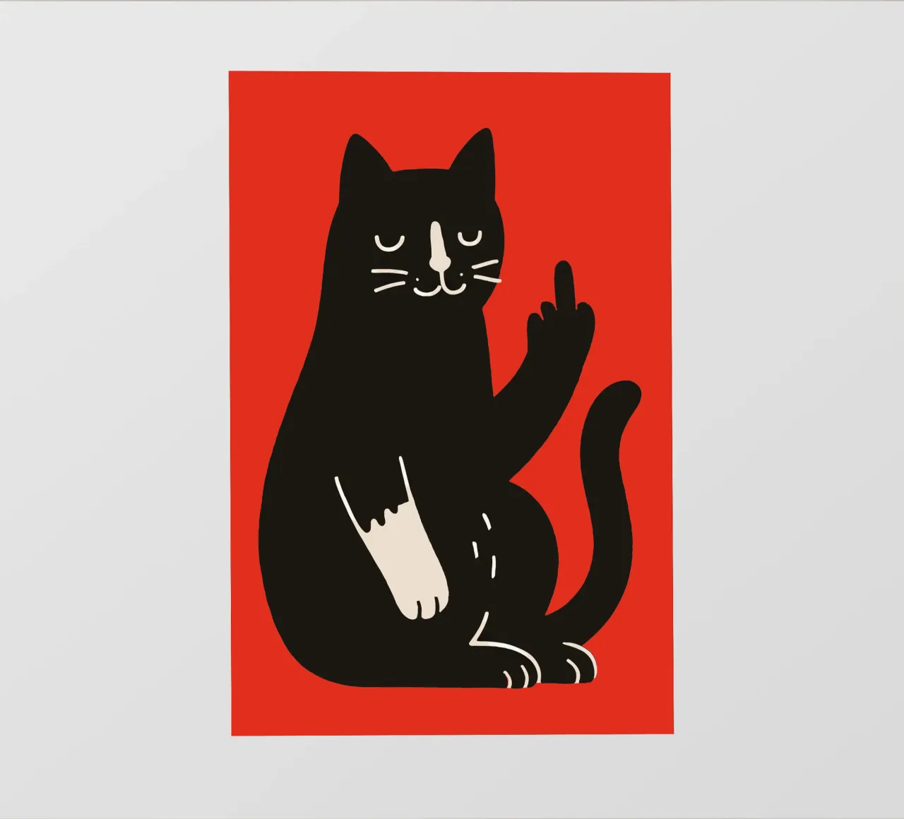 Zero F*cks Given - Cattitude Overload PVC Plane von KUNSTstück