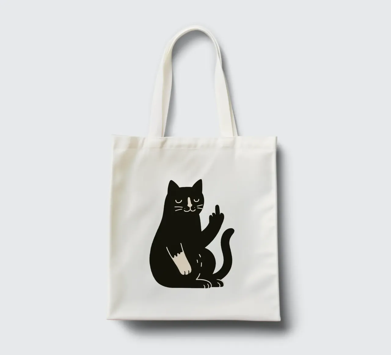 Zero F*cks Given - Cattitude Overload borsa in juta da KUNSTstück