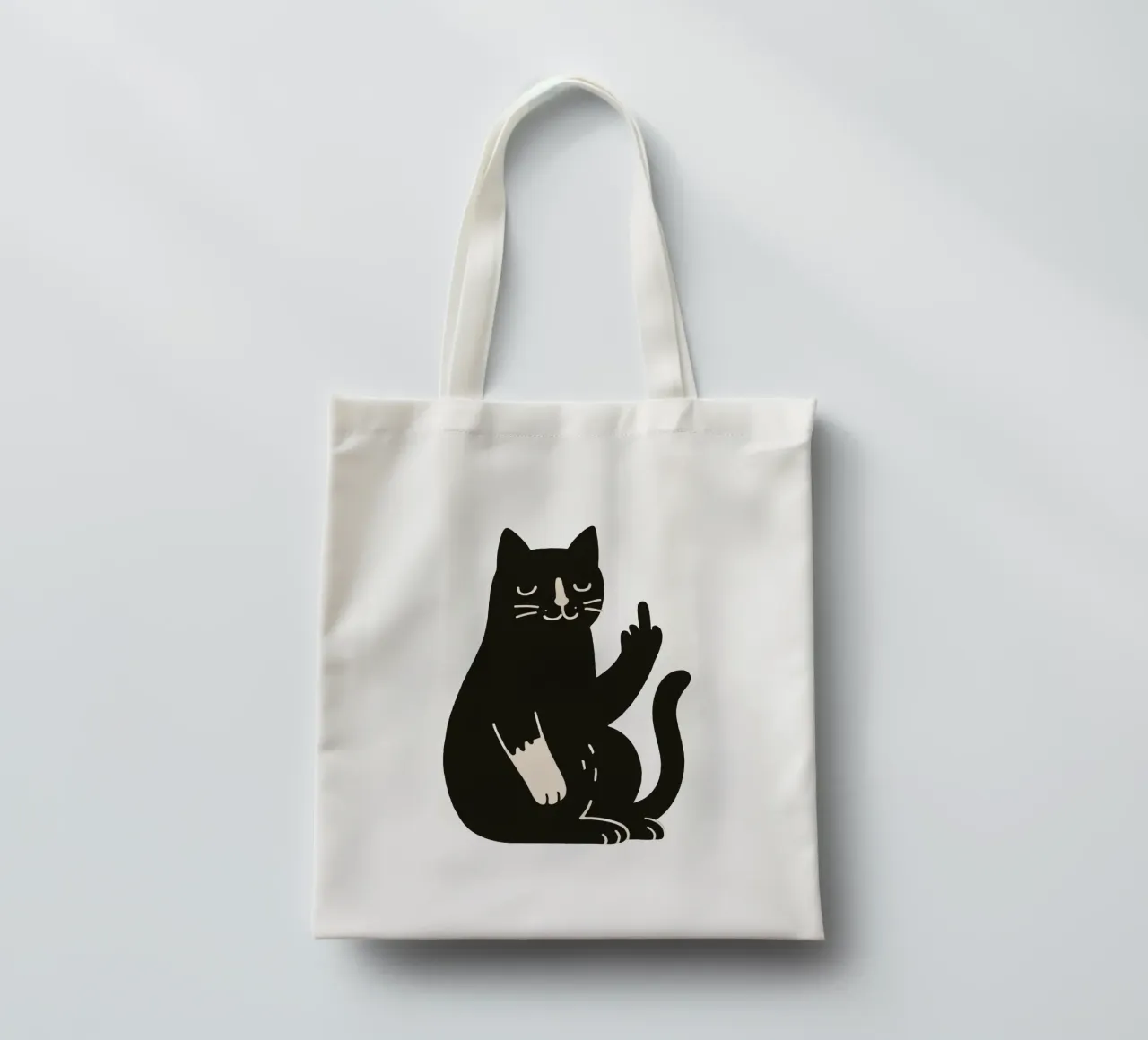 Zero F*cks Given - Cattitude Overload borsa in juta da KUNSTstück