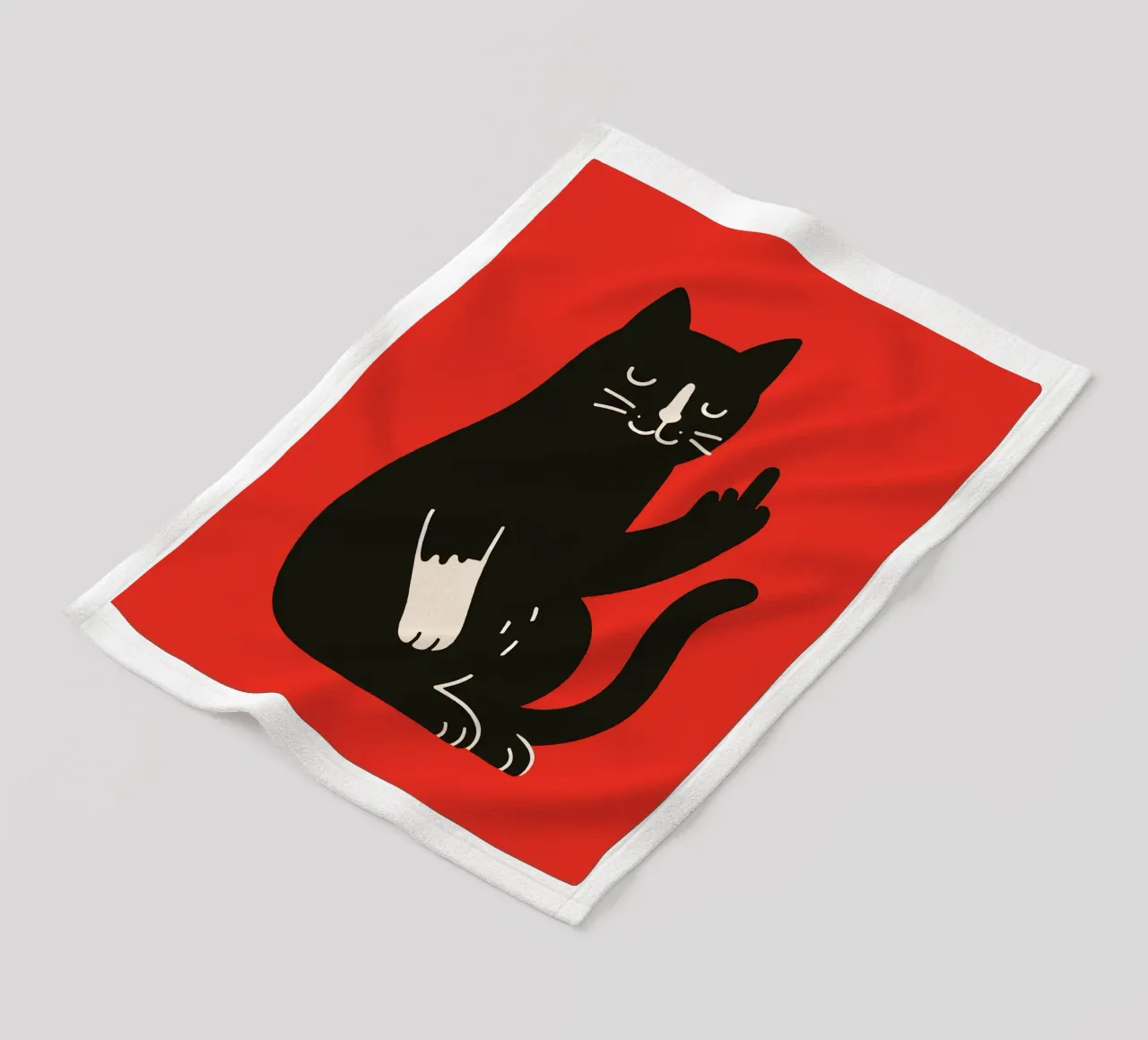 Zero F*cks Given - Cattitude Overload Fleecedecke von KUNSTstück