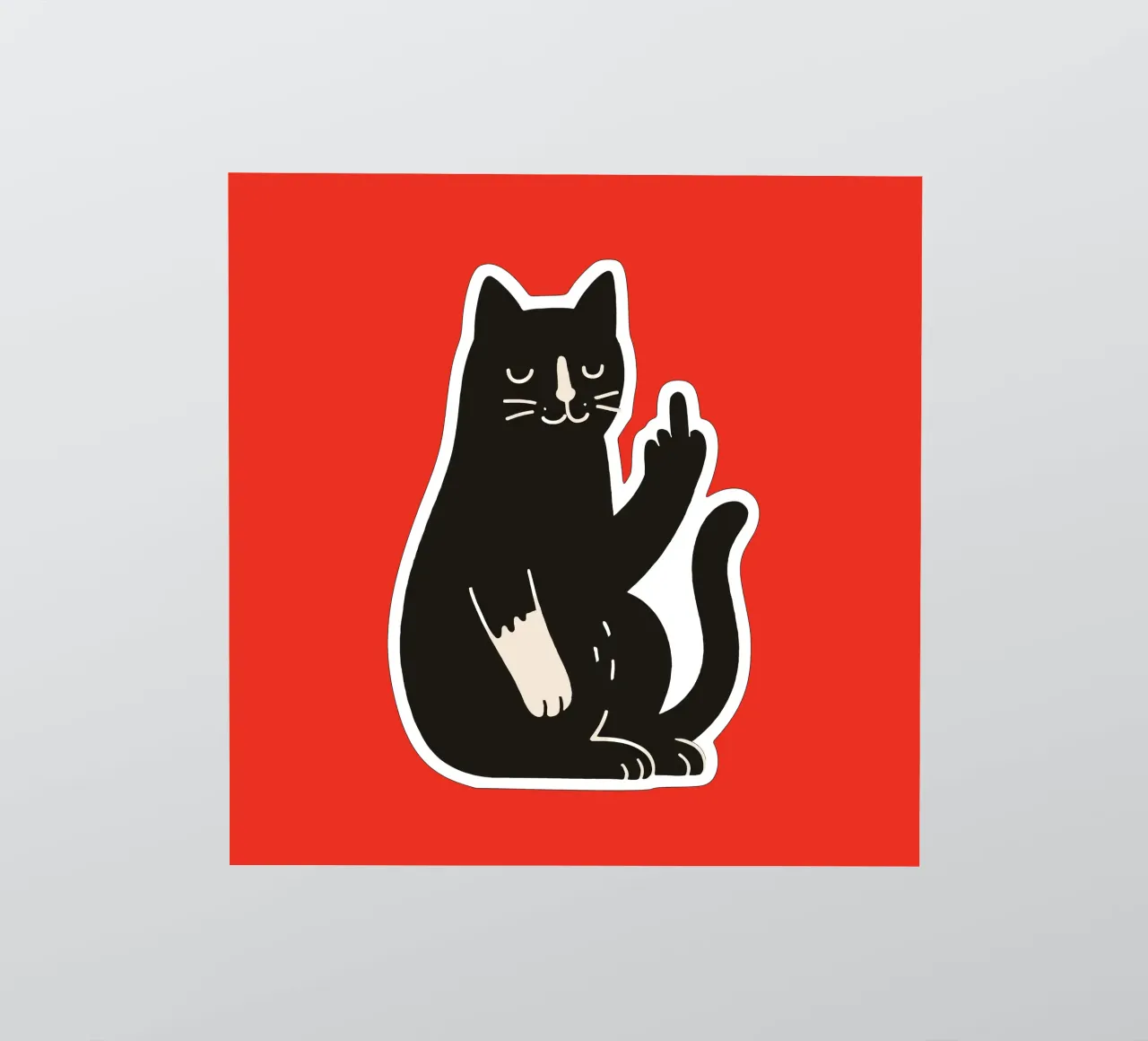 Zero F*cks Given - Cattitude Overload Sticker von KUNSTstück
