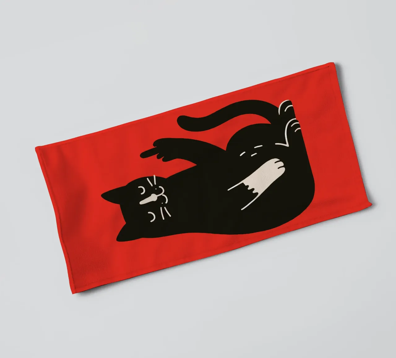 Zero F*cks Given - Cattitude Overload Handtuch von KUNSTstück