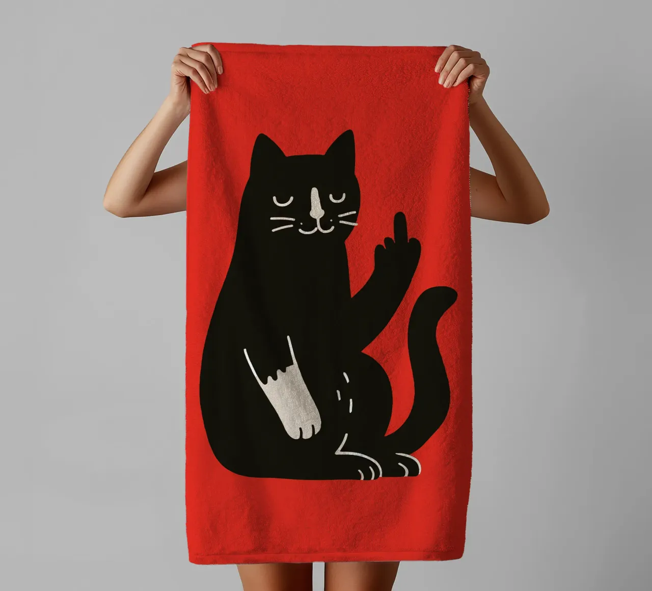 Zero F*cks Given - Cattitude Overload Handtuch von KUNSTstück