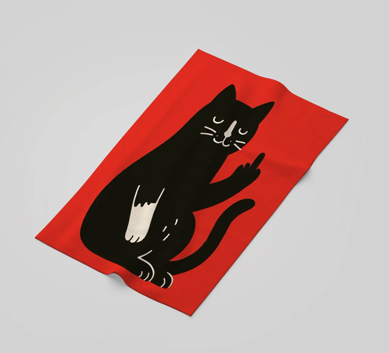 Zero F*cks Given - Cattitude Overload Strandtuch von KUNSTstück