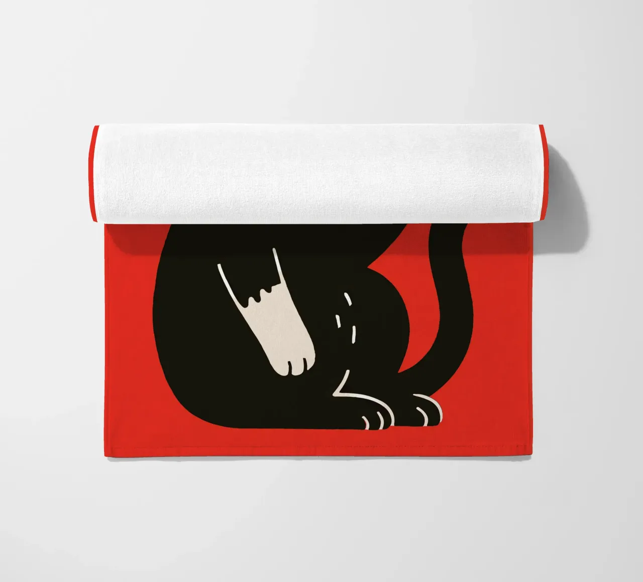 Zero F*cks Given - Cattitude Overload Strandtuch von KUNSTstück