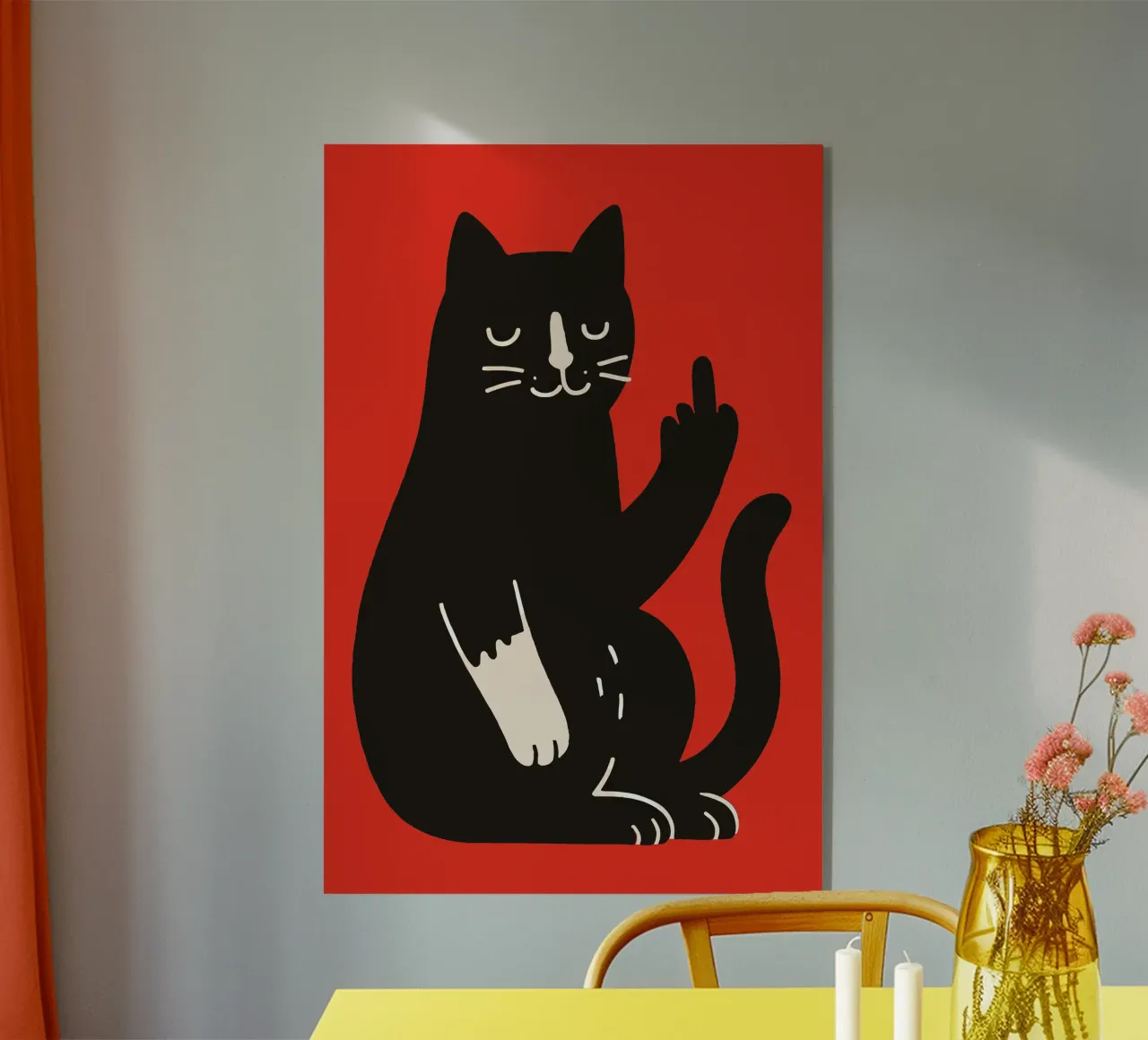 Zero F*cks Given - Cattitude Overload plexiglass da KUNSTstück