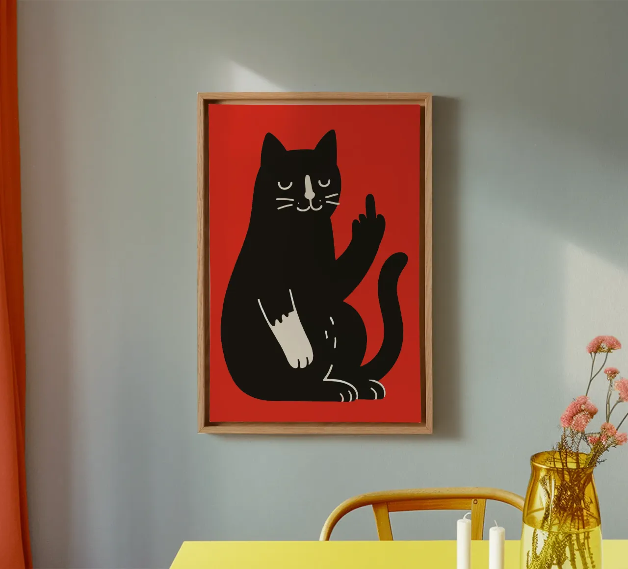 Zero F*cks Given - Cattitude Overload tela da KUNSTstück