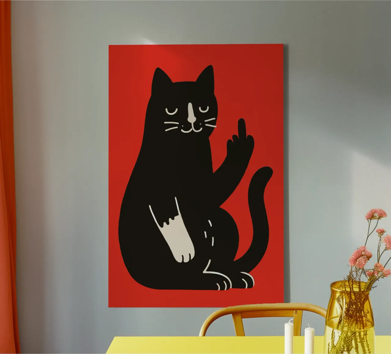 Zero F*cks Given - Cattitude Overload tela da KUNSTstück