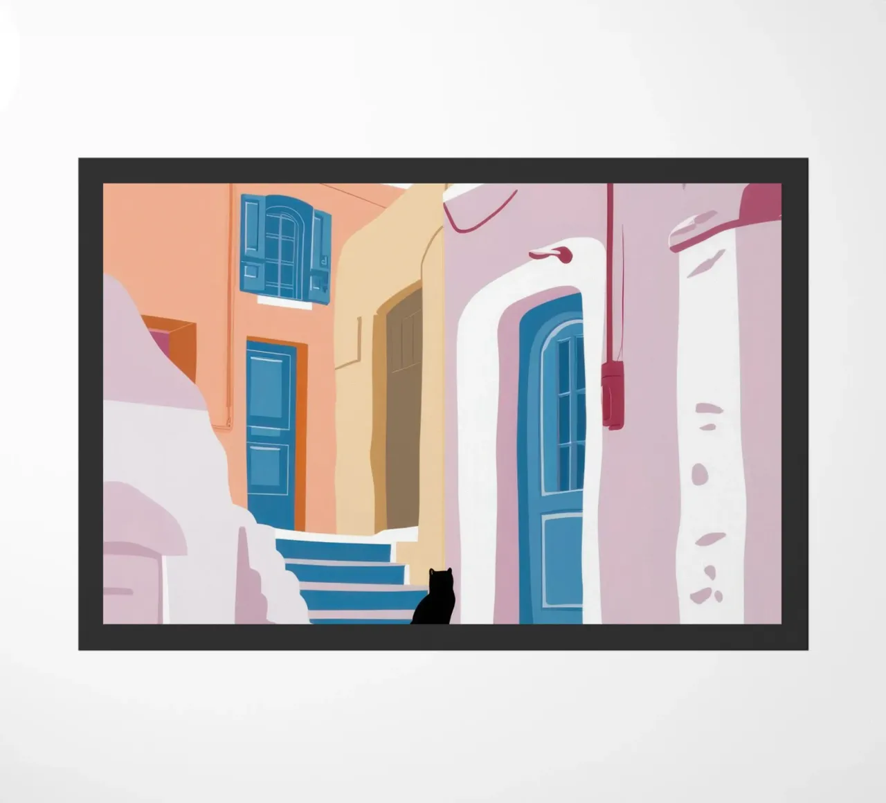 Gatto delle scale di Santorini zerbino da Dream Gesso