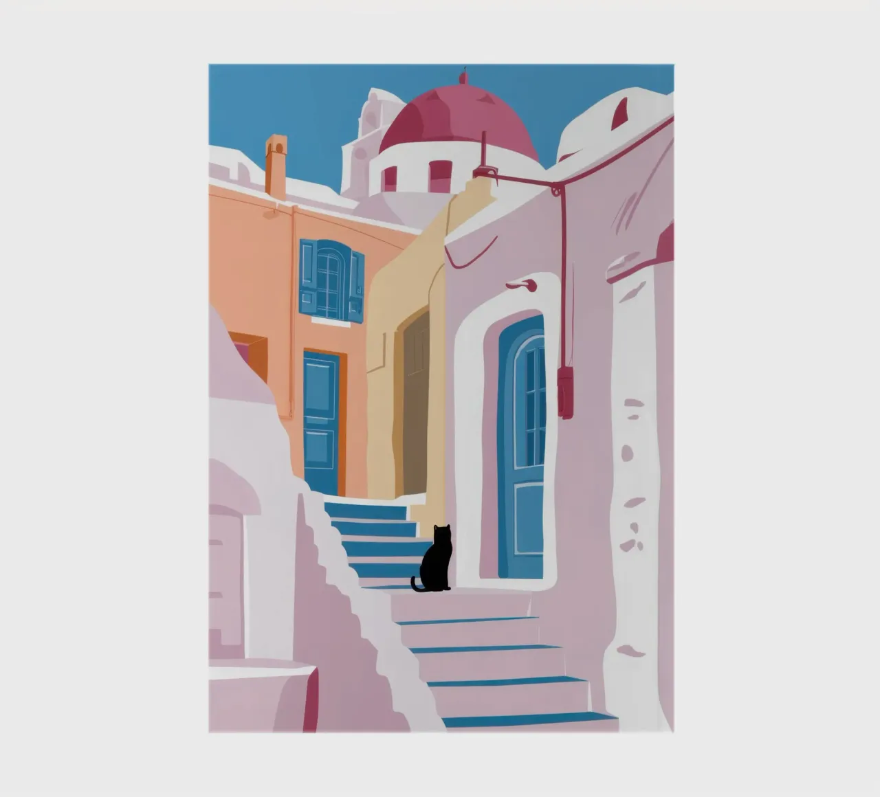 Gatto delle scale di Santorini diario da Dream Gesso
