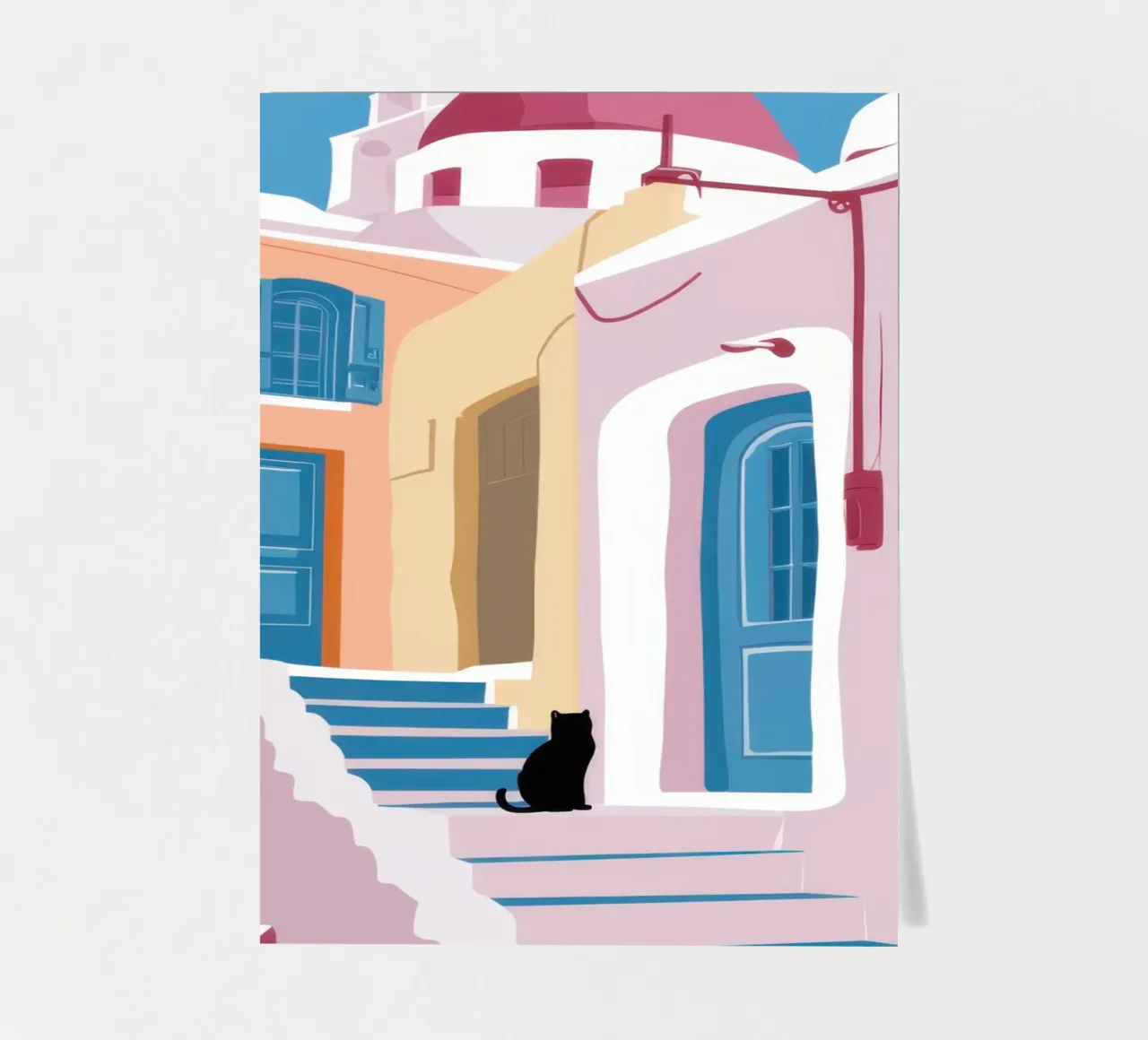 Gatto delle scale di Santorini foglio adesivo da Dream Gesso