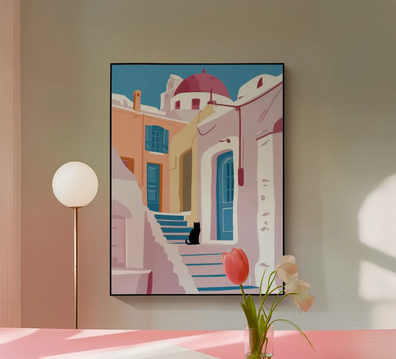Gatto delle scale di Santorini plexiglass da Dream Gesso
