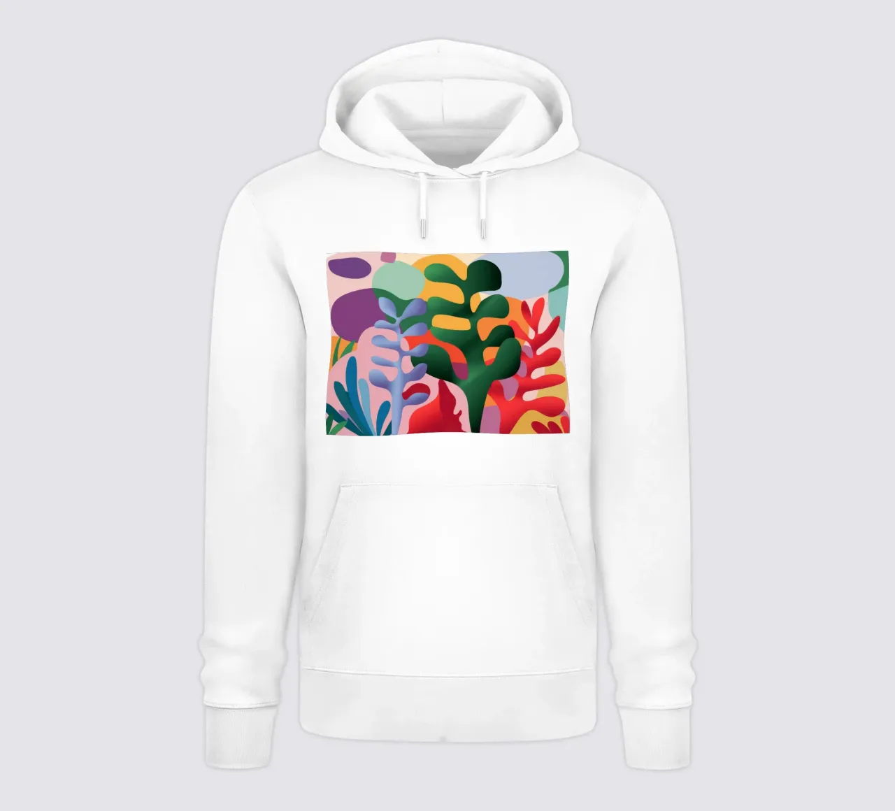 Collage botanico baciato dal sole felpa con cappuccio da Mythy Brush